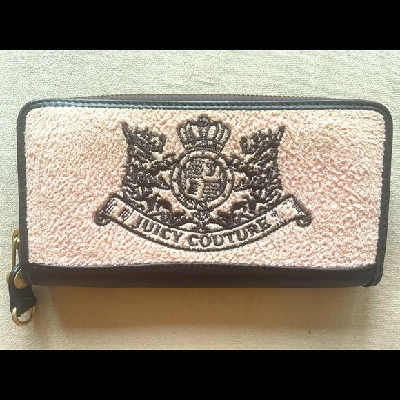 Juicy Couture Handbags - Juicy Couture Pink Classic Velour Wallet